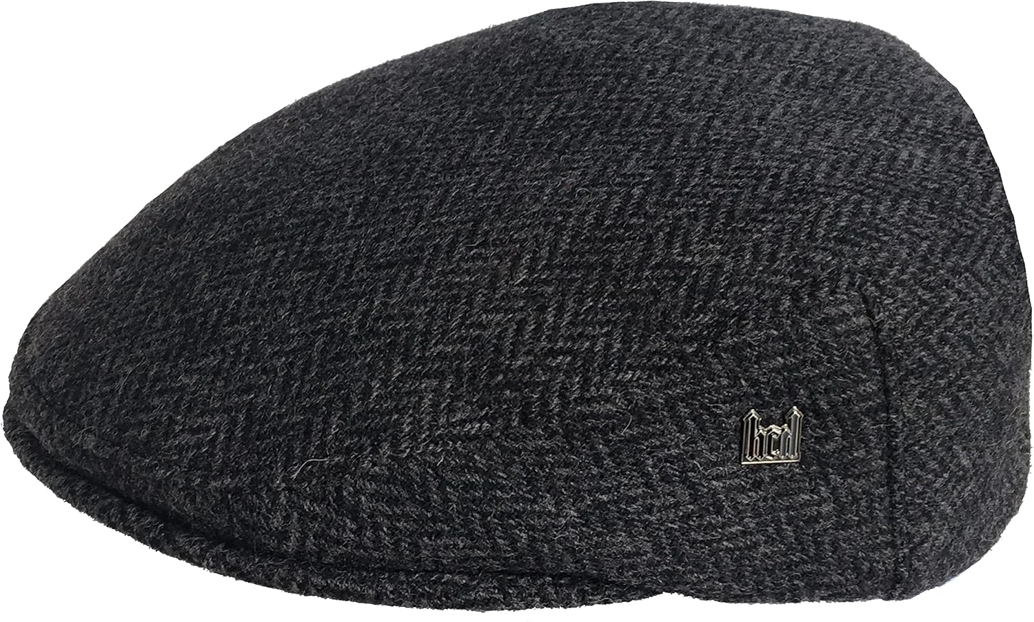 Headchange Made in USA 100 Wool Newsboy Cap Black Herringbone