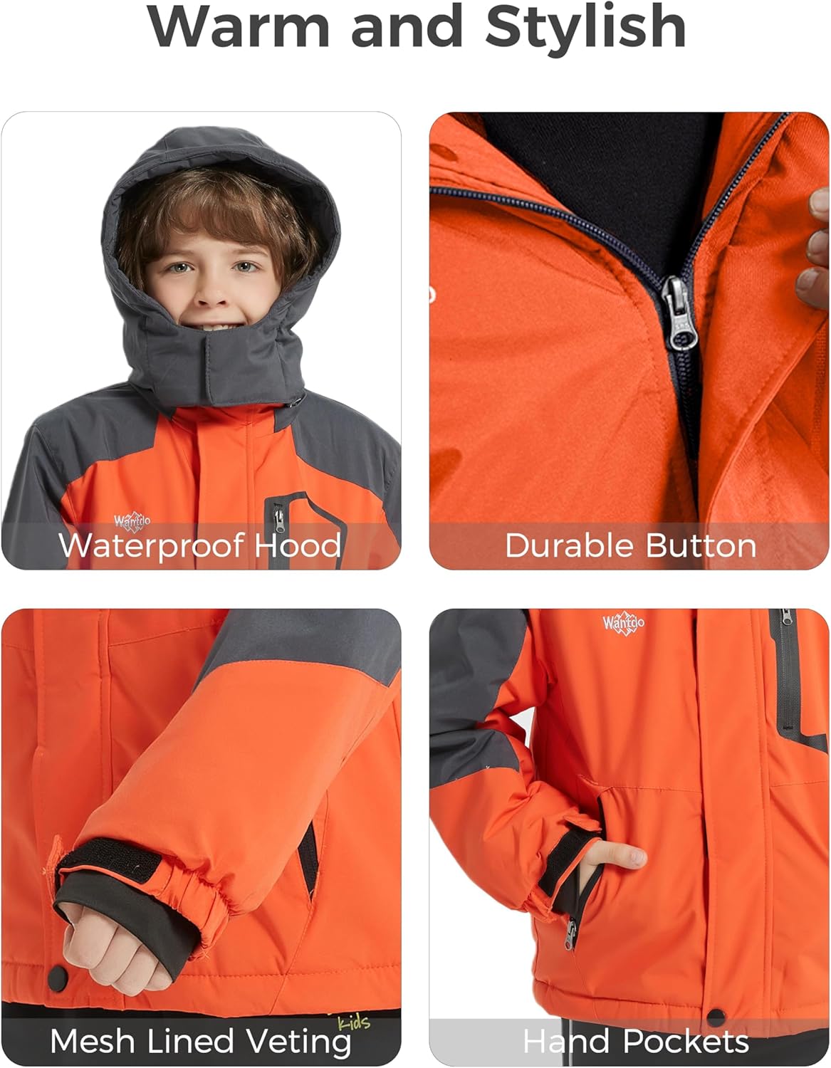 ModelFit waterproof snowboarding jacket for boys