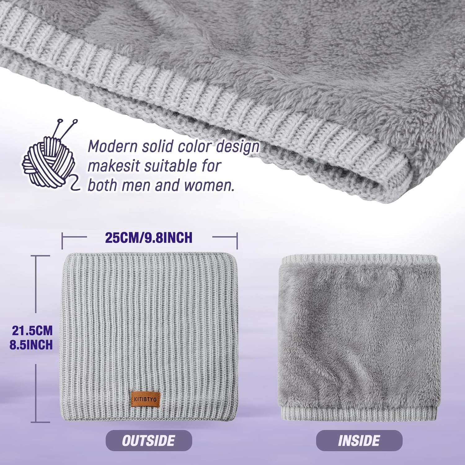 Winter Fleece Neck Gaiter with Reversible Mask Design