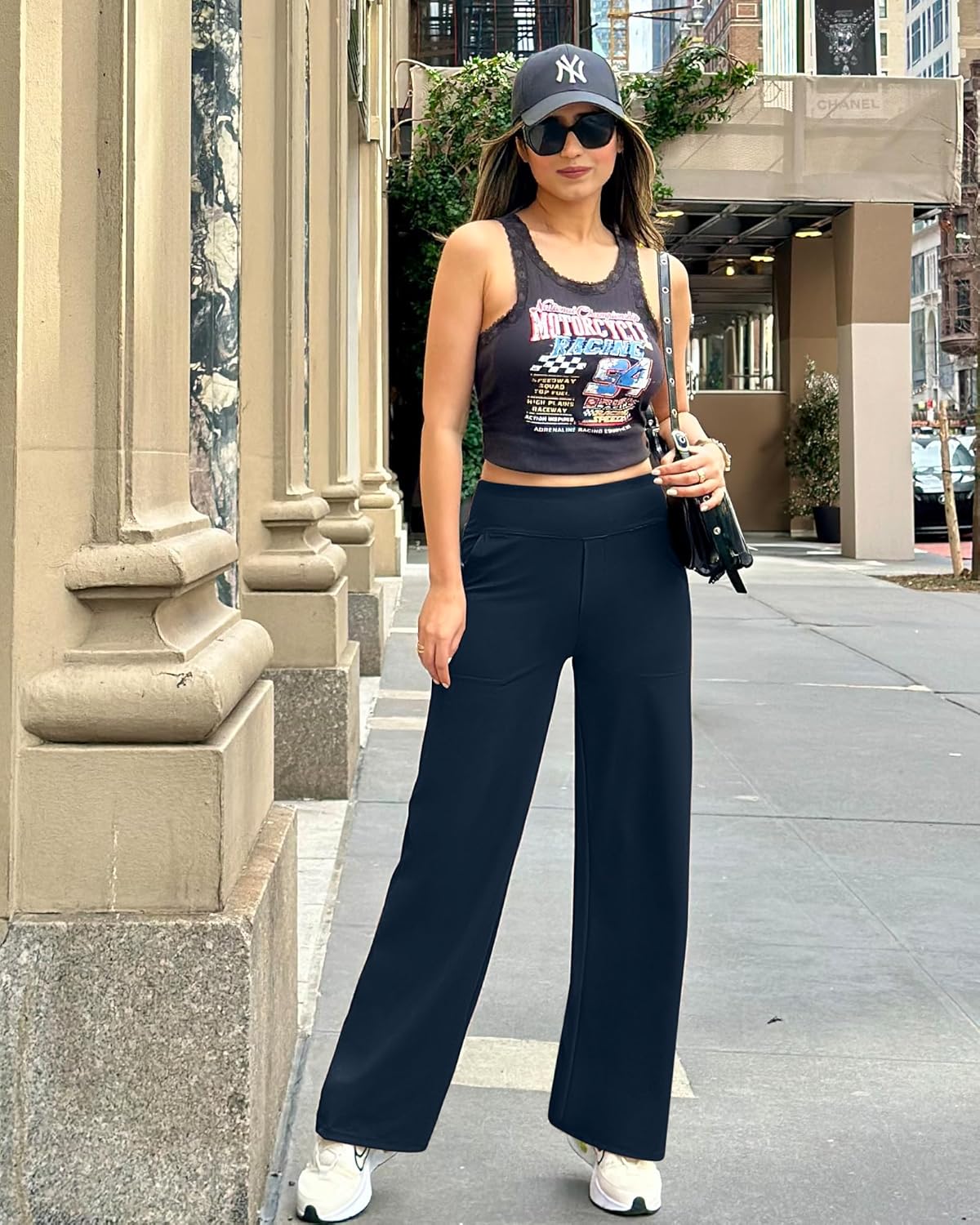 G4Free Yoga Pants Women Wide Leg Stretch Casual with Pockets
