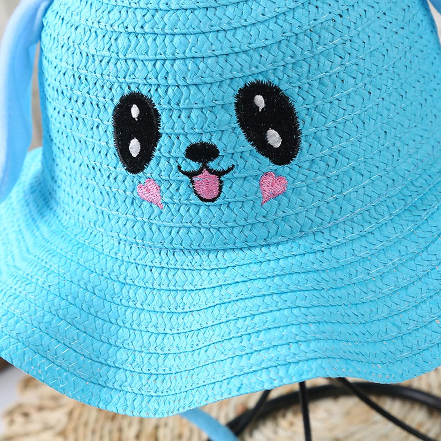 Adjustable Straw Sun Hat for Kids - UPF 50 Protection Against the Sun