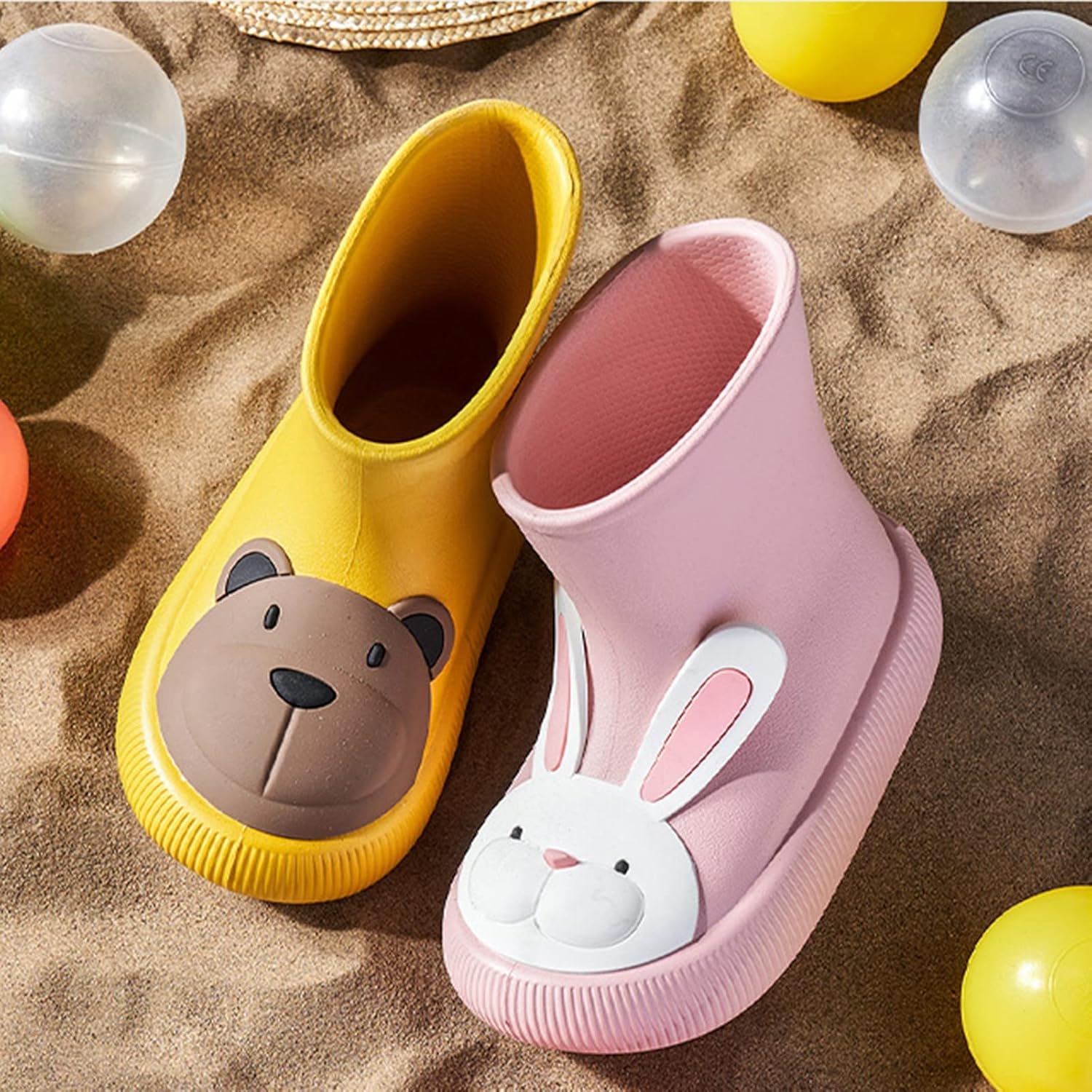 Cartoon Rabbit Design - Waterproof Stylish Rain Boots for Kids