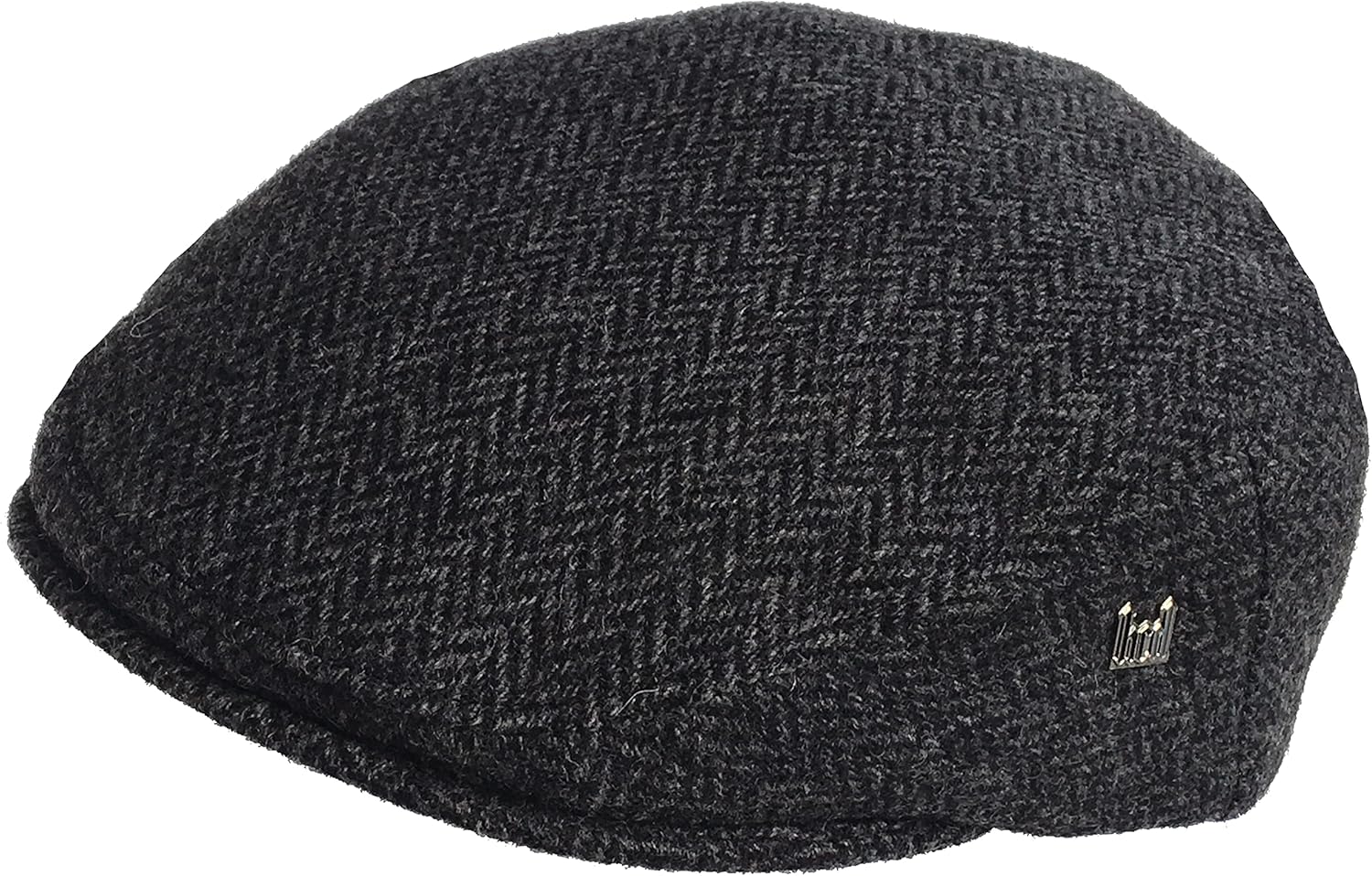 Headchange Made in USA 100 Wool Newsboy Cap Black Herringbone