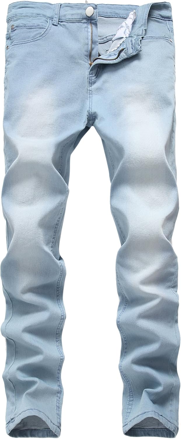 Mens Slim Fit Jean Pair with 5 Pockets for Daily Wear