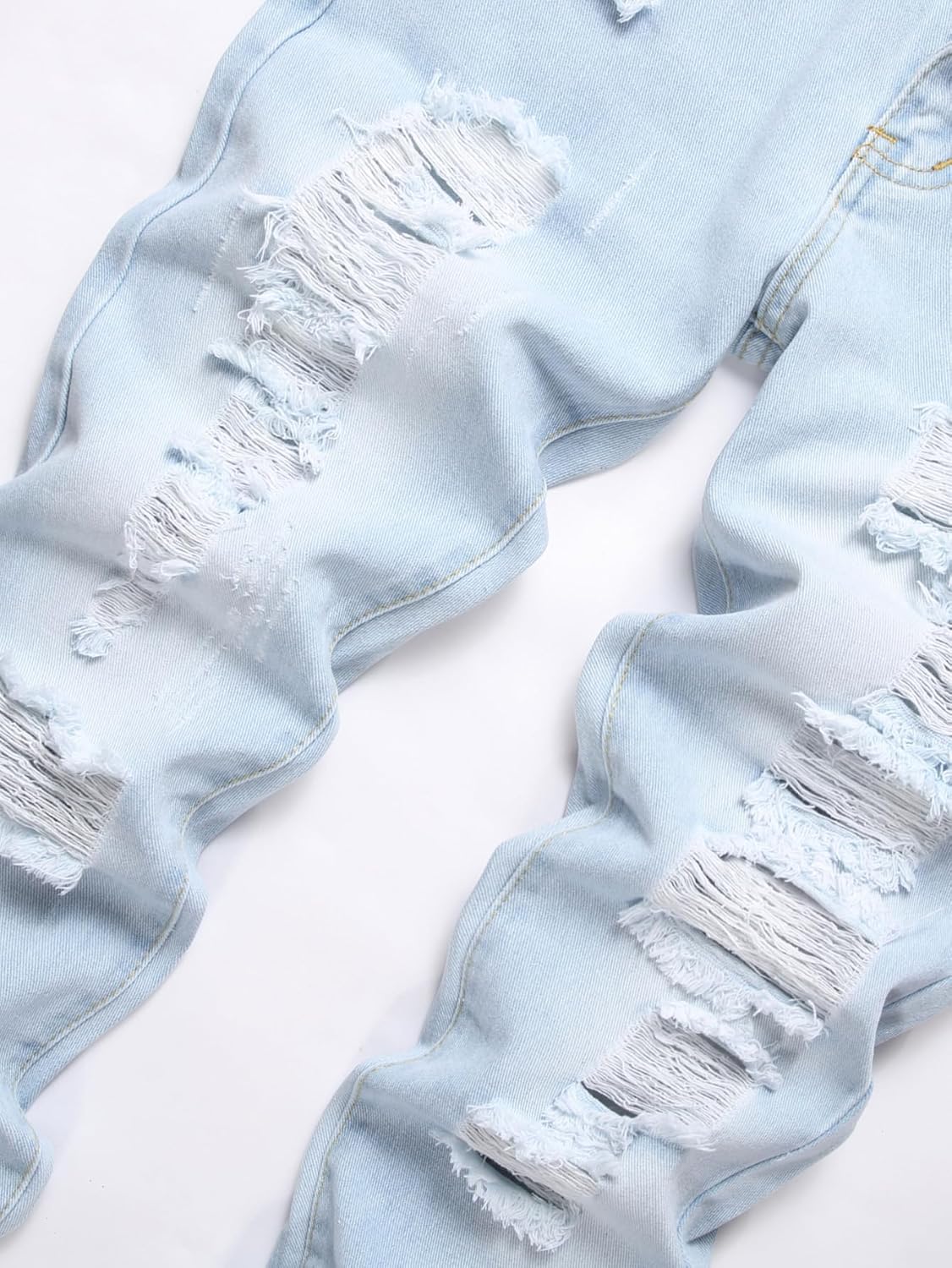 Mens Slim Fit Distressed Denim Jeans