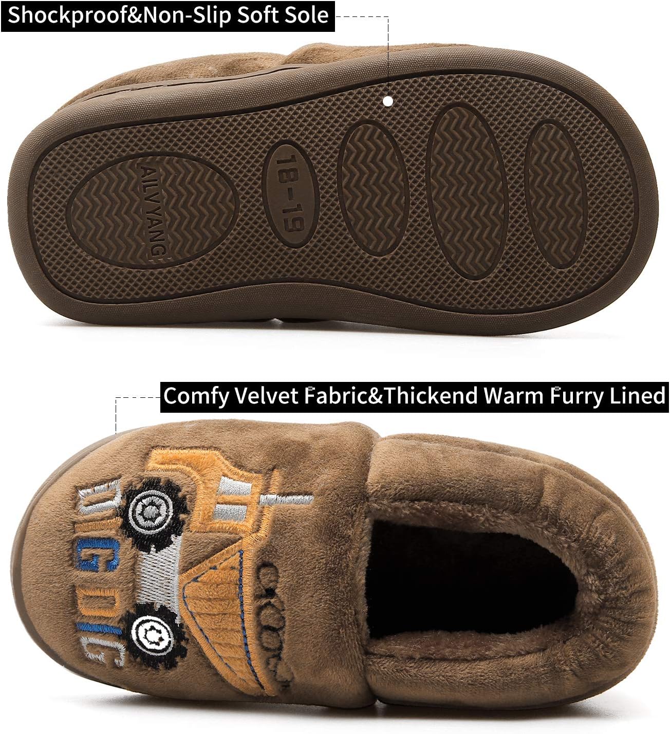 Perfect Warm Plush Slippers for Kids Winter