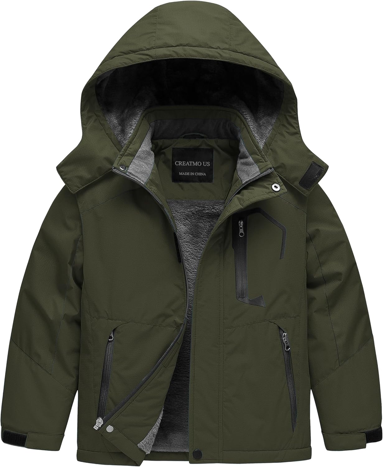CREATMO US Boys Waterproof Ski Jacket