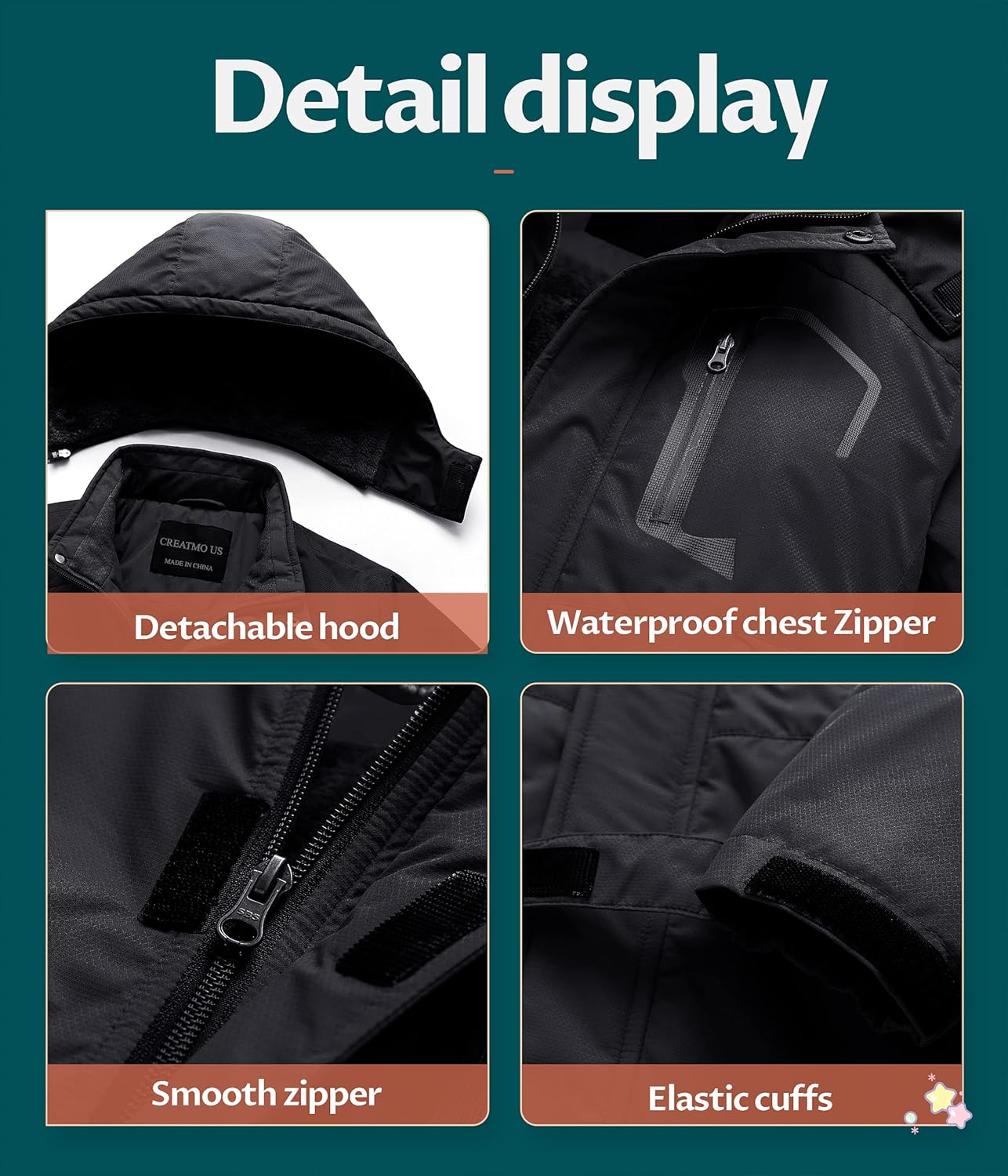 Explore the Adventure with CREATMO US Boys Waterproof Ski Jacket