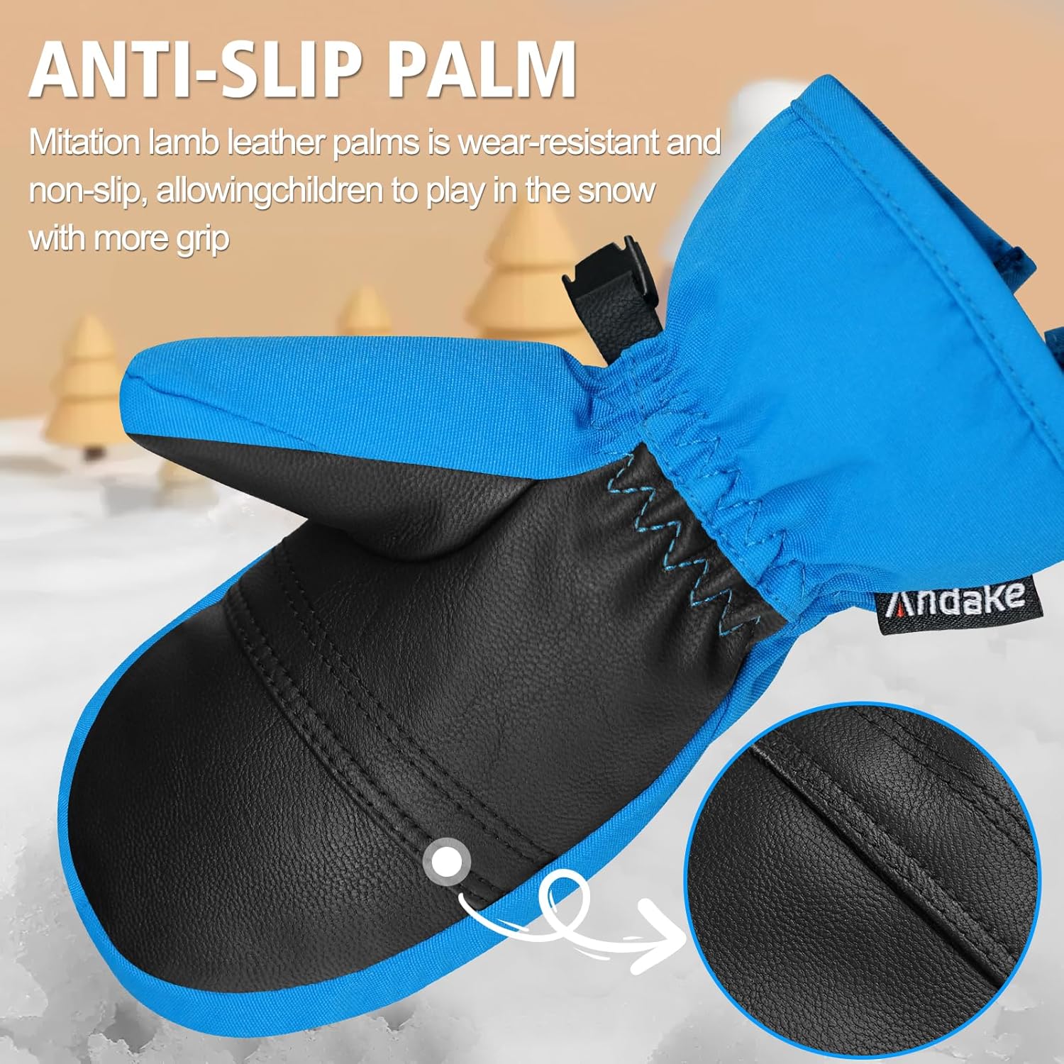 Andake Kids Ski mittens gloves