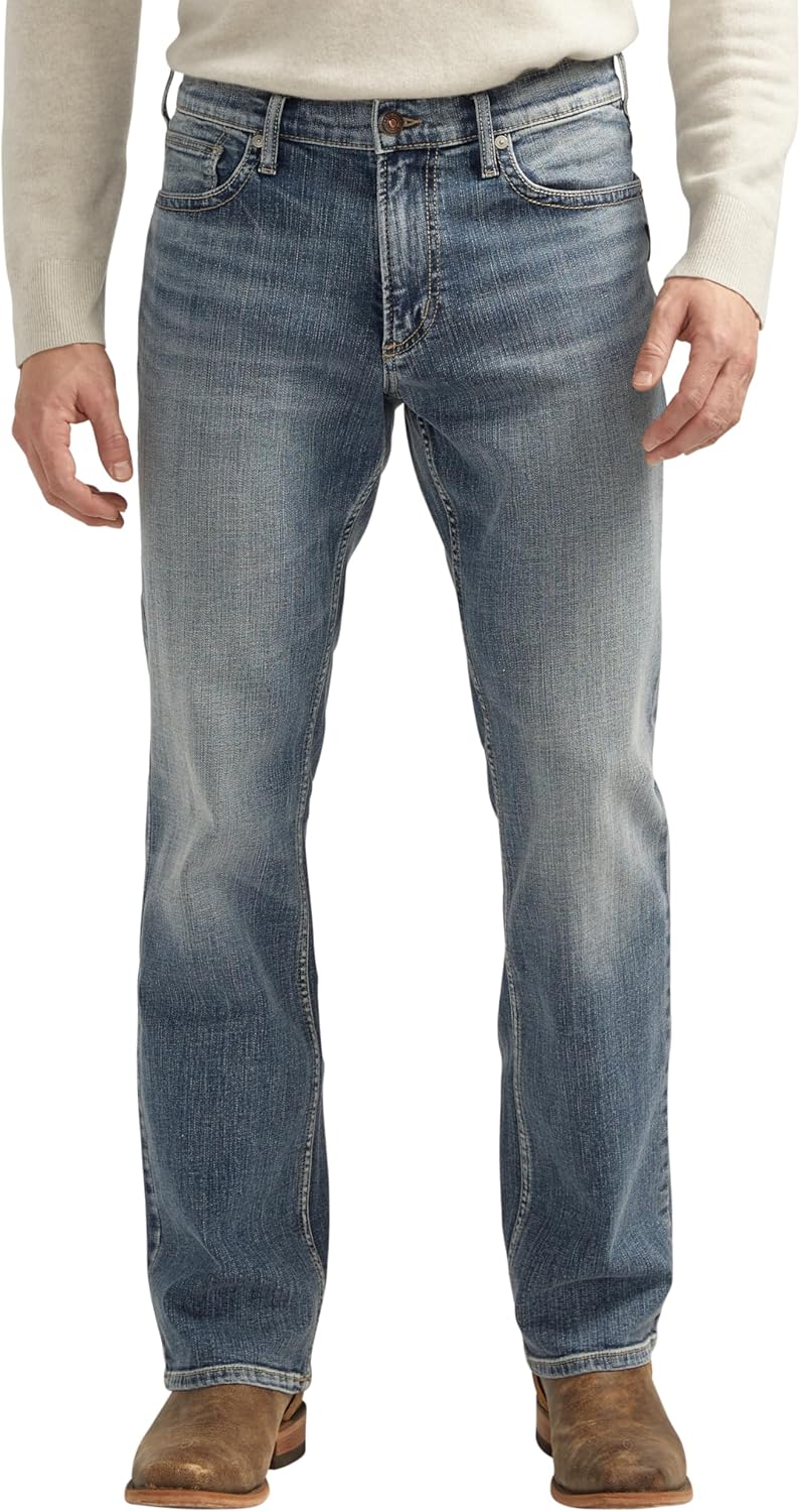 Silver Jeans Co Mens Jace Slim Fit Bootcut Jeans
