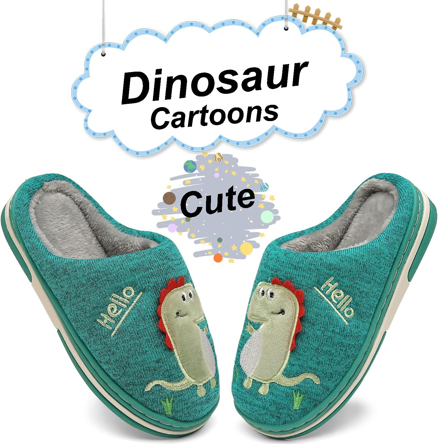 INMINPIN Boys Girls Cozy House Slippers