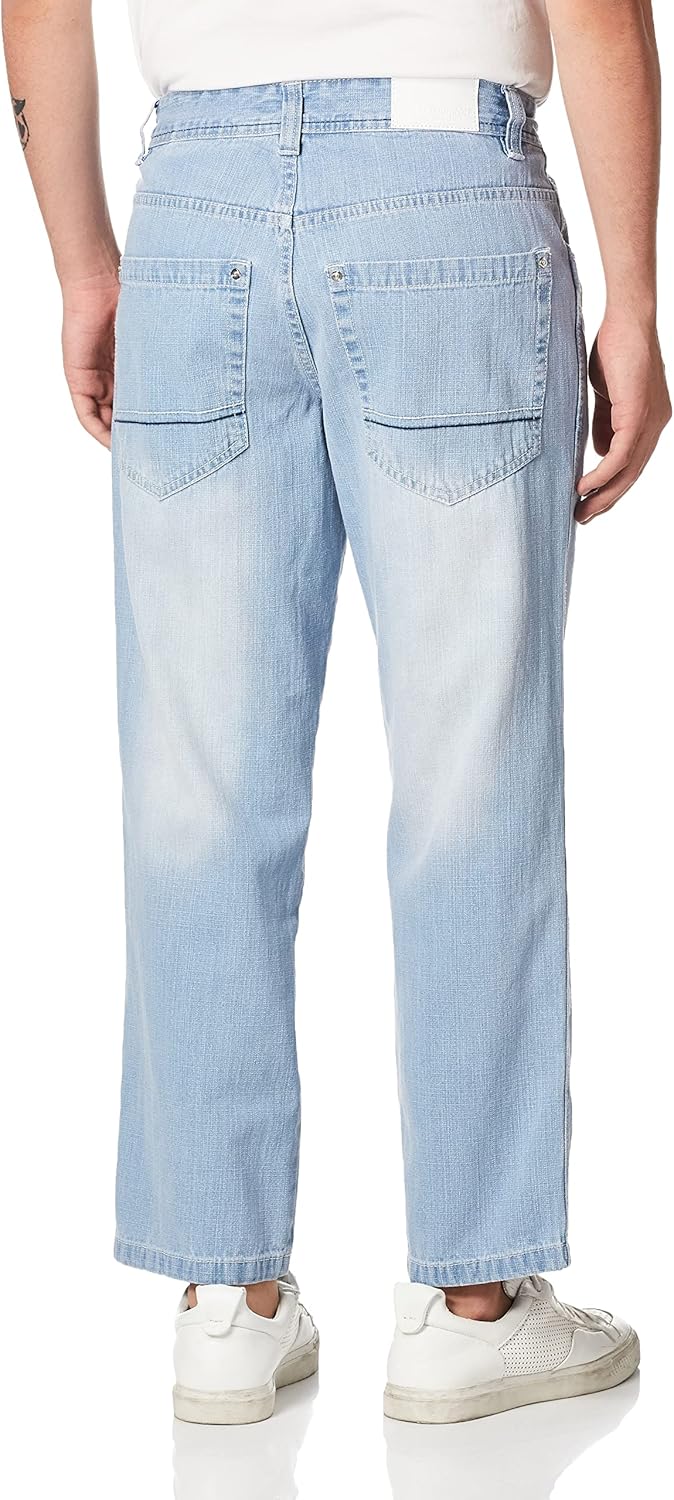 Relaxed Fit Denim Pants for Men