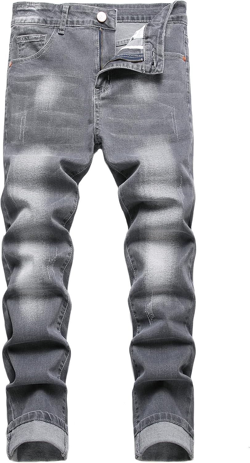 JUNBAOSS Slim Fit Ripped Jeans