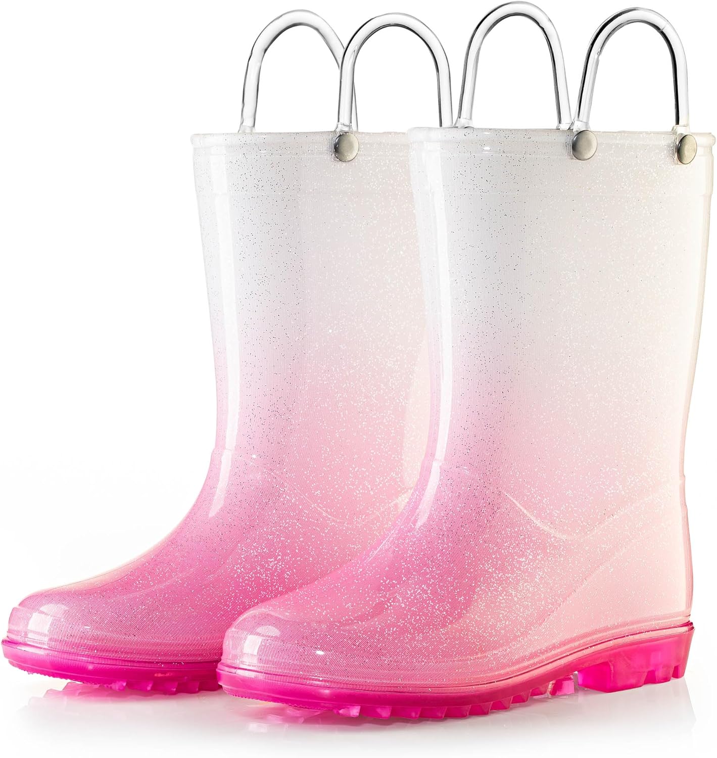 Puddle Play Kids PVC Glitter Rain Boots