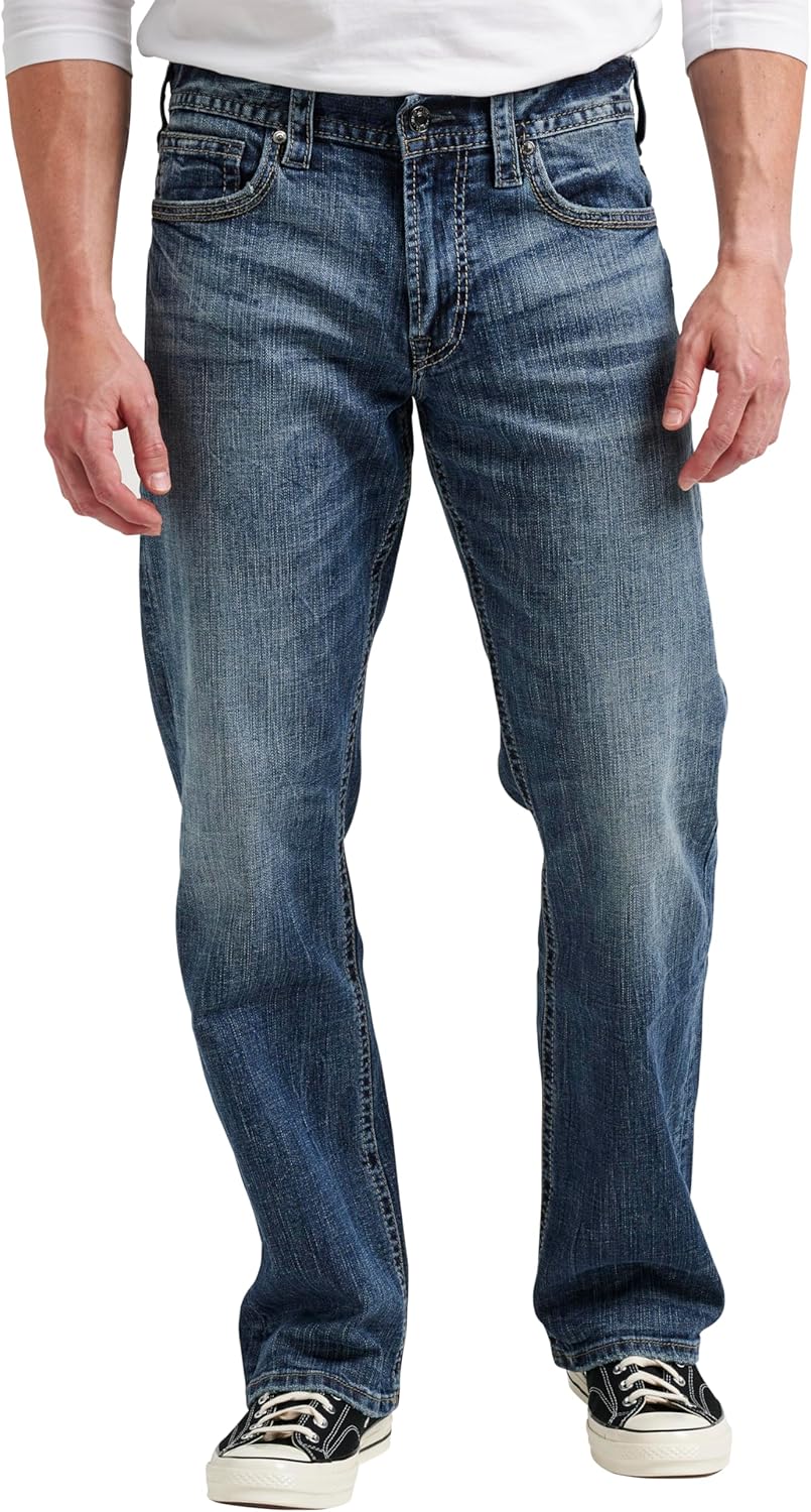 Silver Jeans Co Mens Gordie Relaxed Fit Straight Leg Jeans