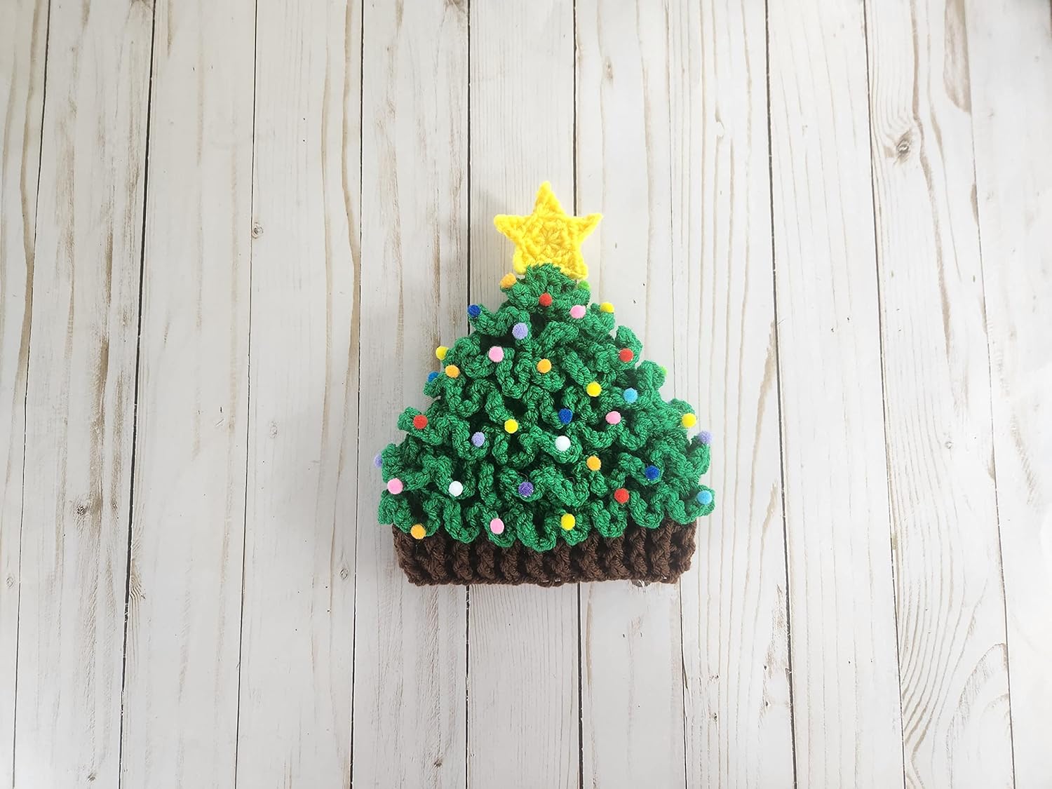 Crochet Baby Christmas Tree Hat for Girls