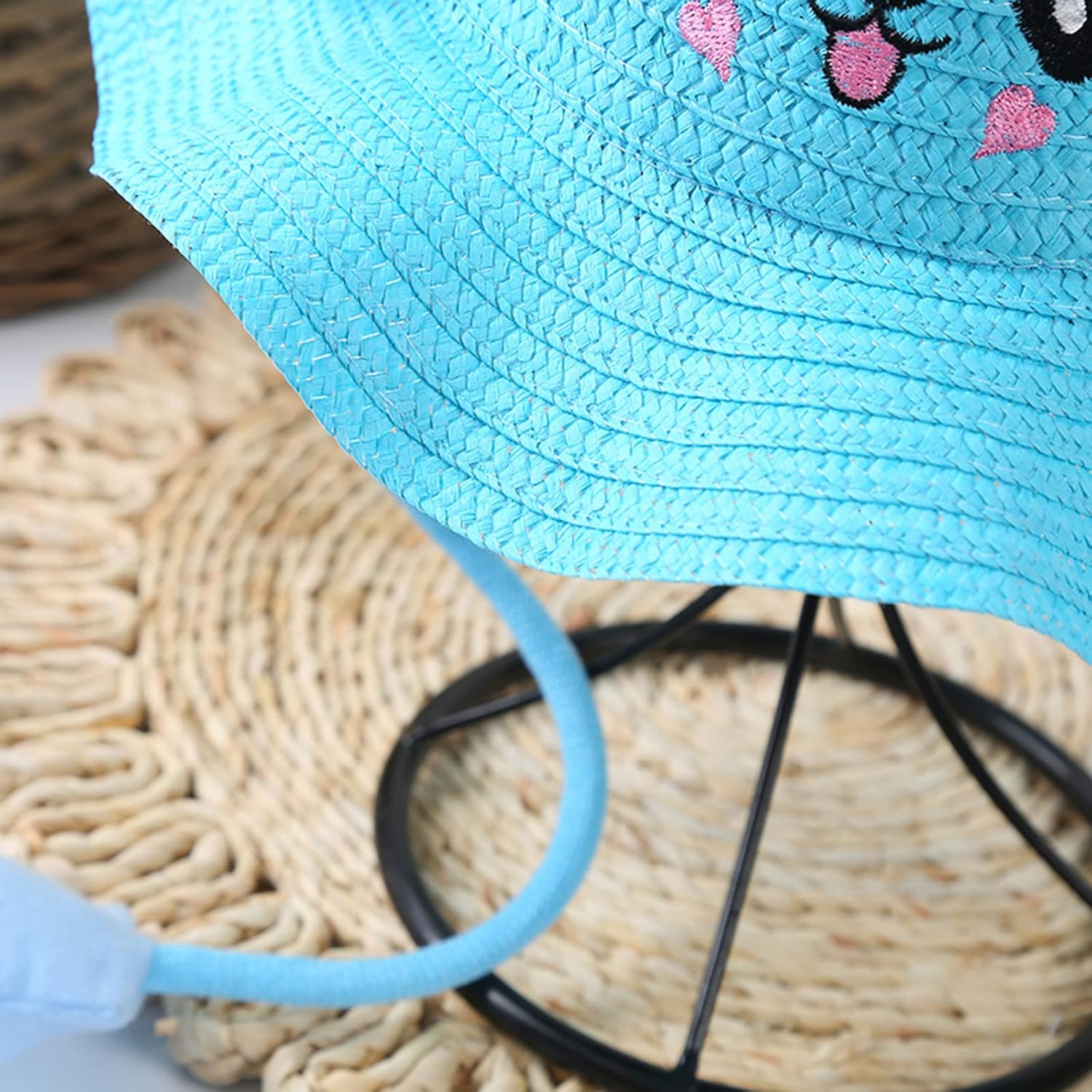 Adjustable Straw Sun Hat for Kids - UPF 50 Protection Against the Sun