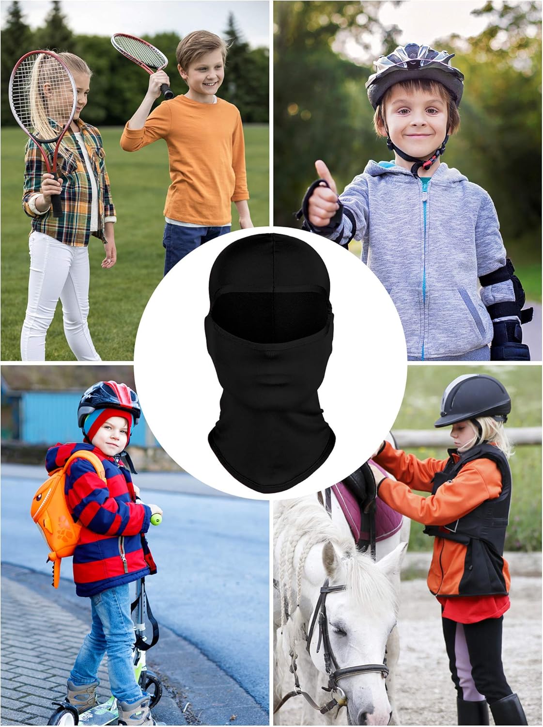 Geyoga 6-Piece Ski Mask Kids Balaclava Winter Comfort Style