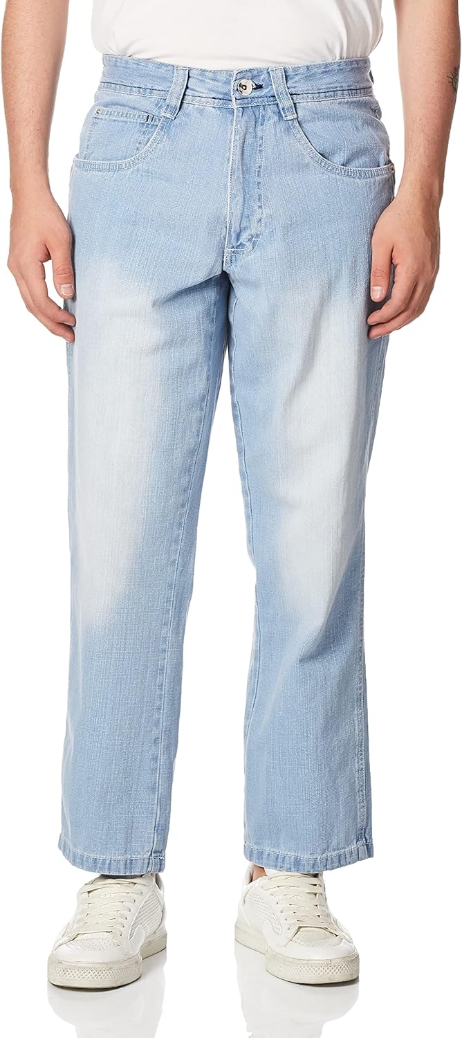 Relaxed Fit Denim Pants for Men