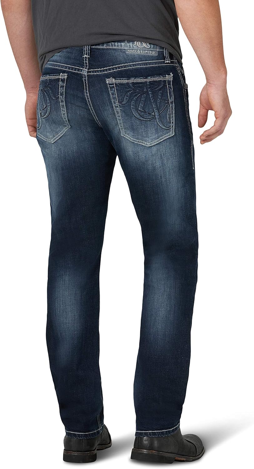Rock Republic Slim Straight Jeans for Men Comfort Style