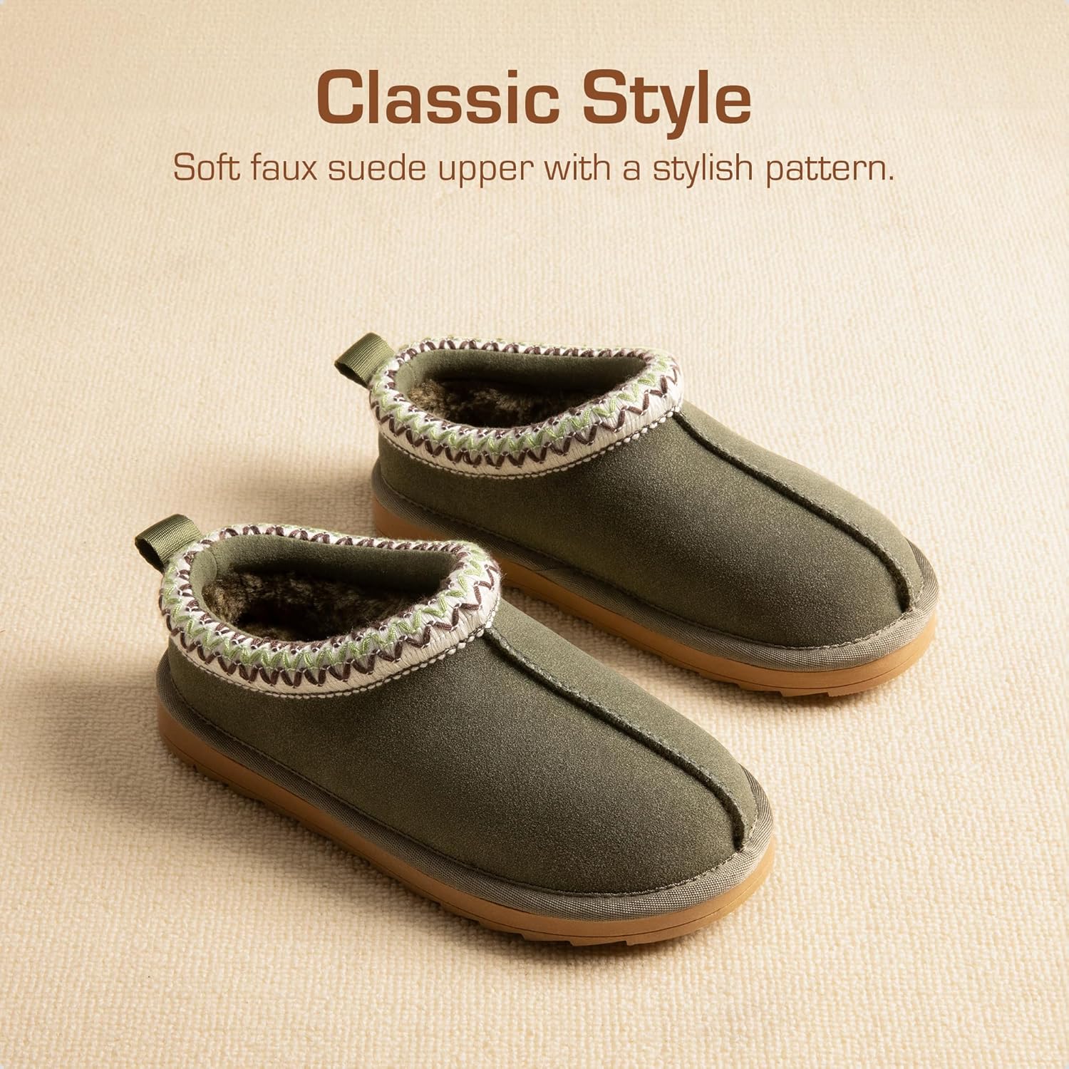 DREAM PAIRS Kids Fuzzy Slippers