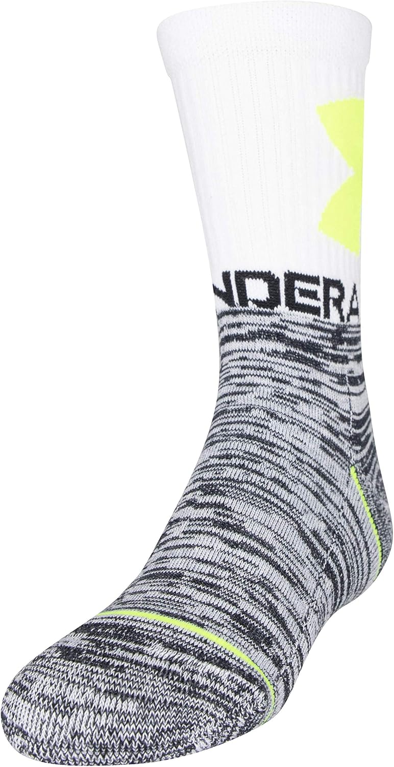 Under Armour Youth Phenom Crew Socks 3-Pairs