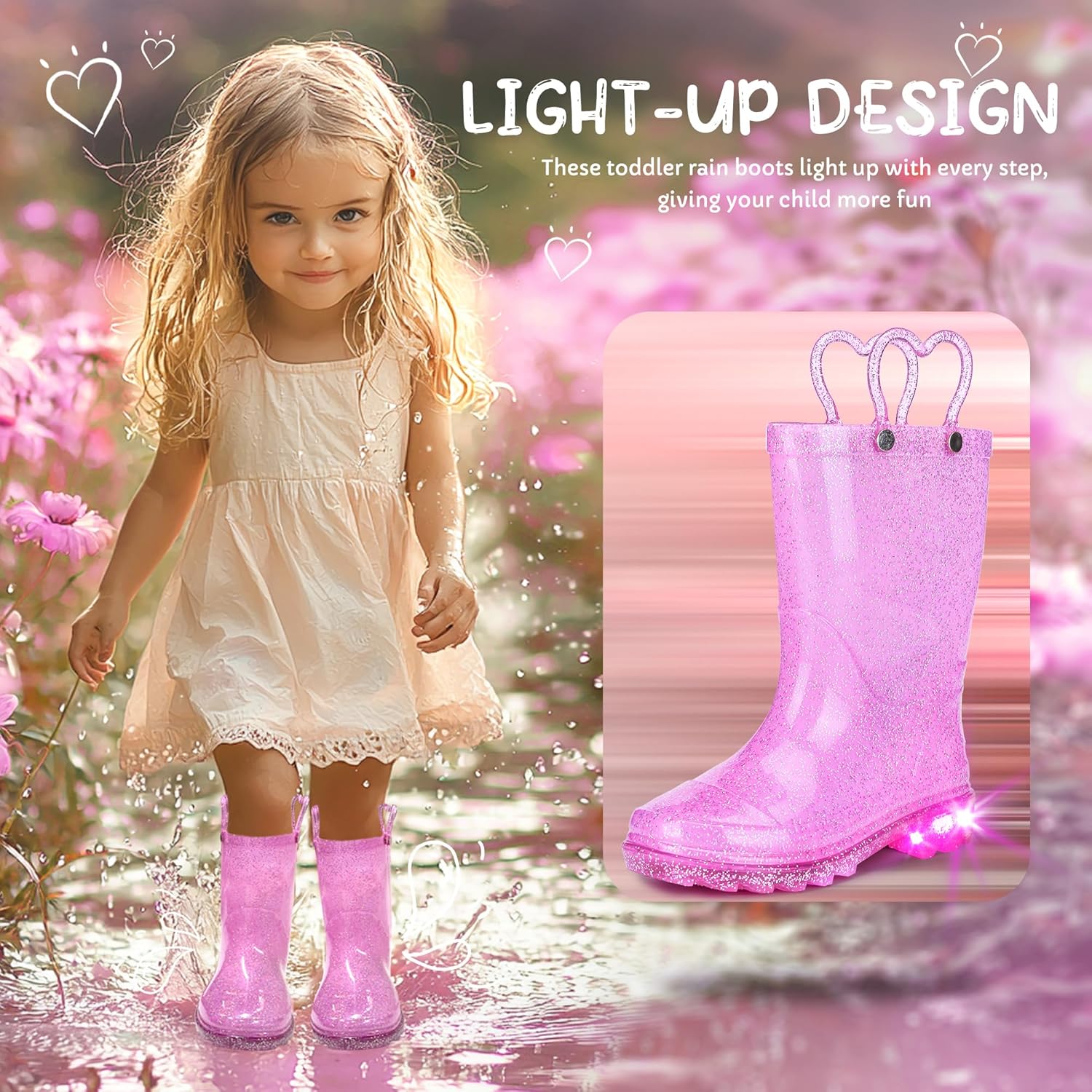 Funspread Toddler Rain Boots