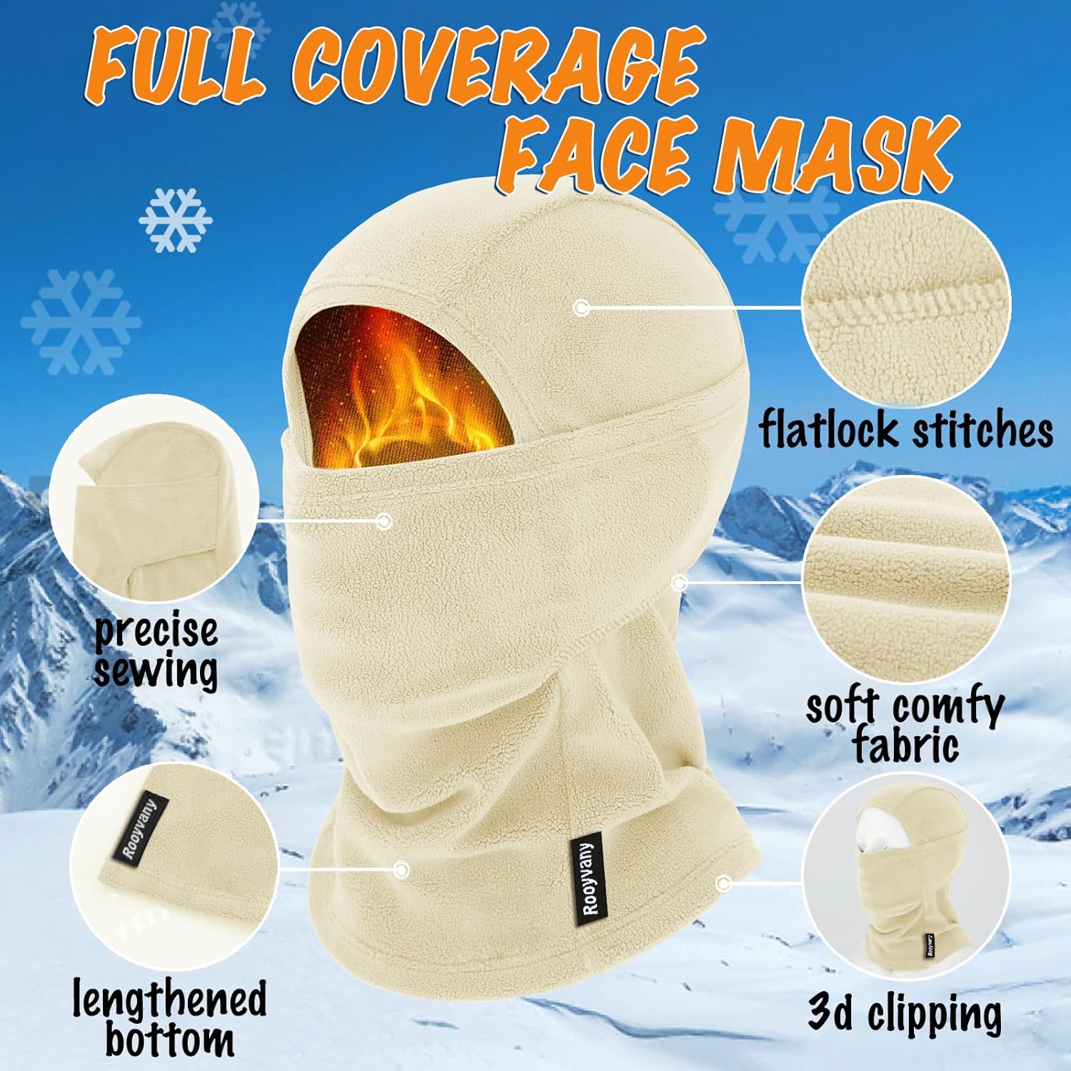 Kids Balaclava Ski Mask Thermal Lightweight Windproof Face Mask for Winter
