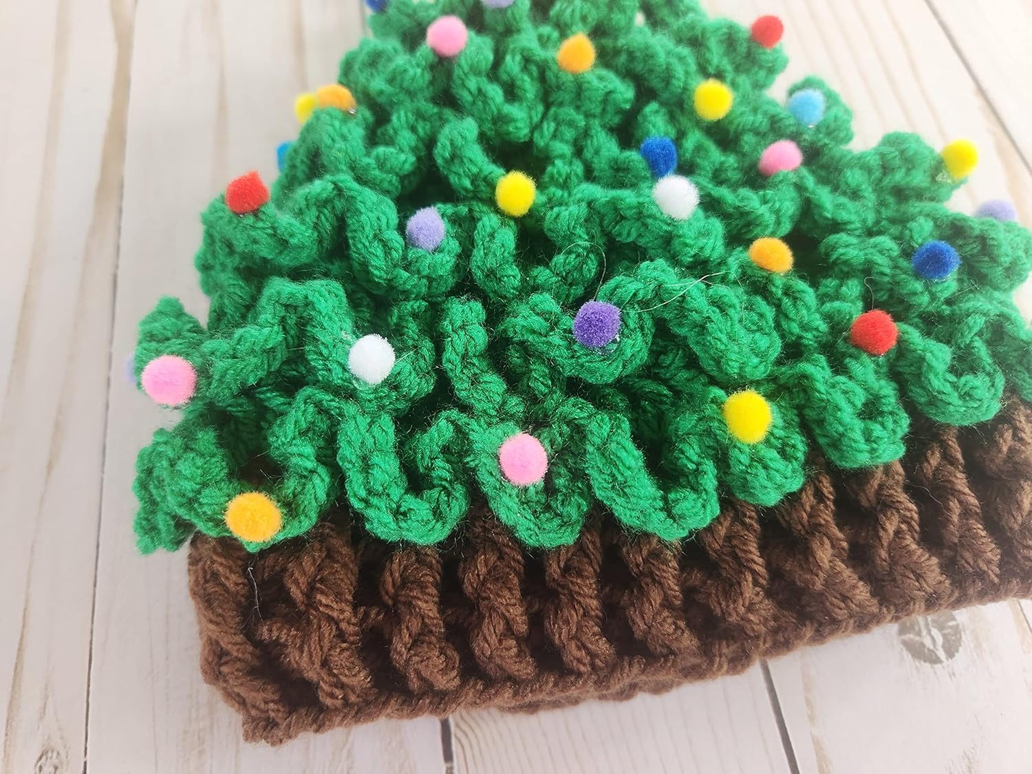 Crochet Baby Christmas Tree Hat for Girls