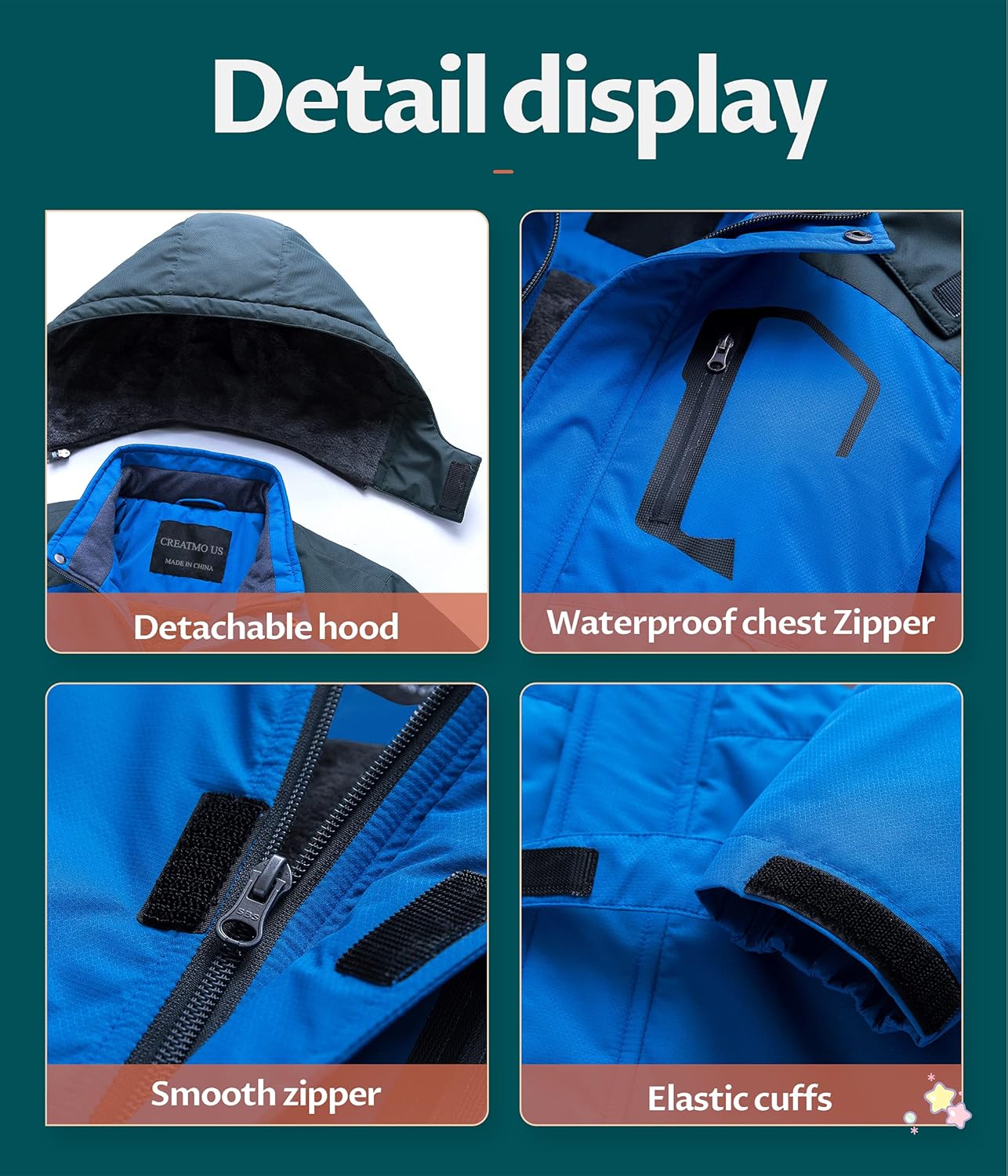 Waterproof Boys Ski Jacket