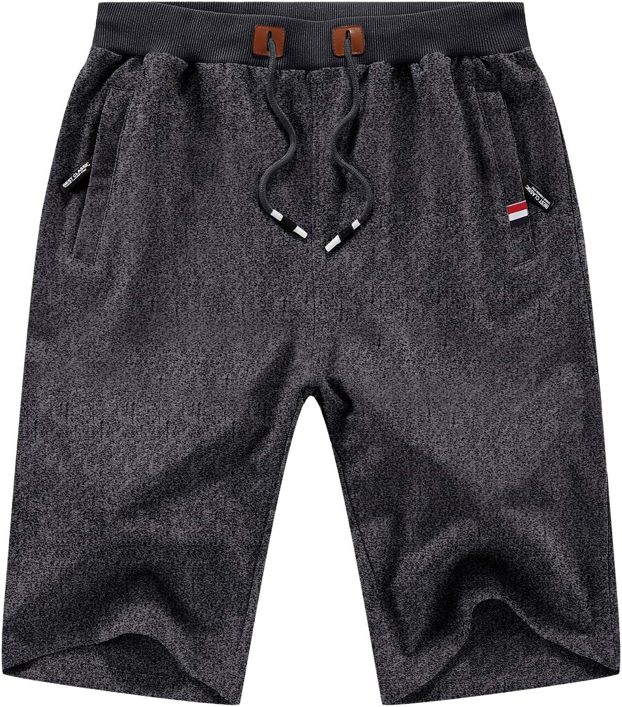 KUYIGO Mens Casual Drawstring Zipper Pockets Shorts