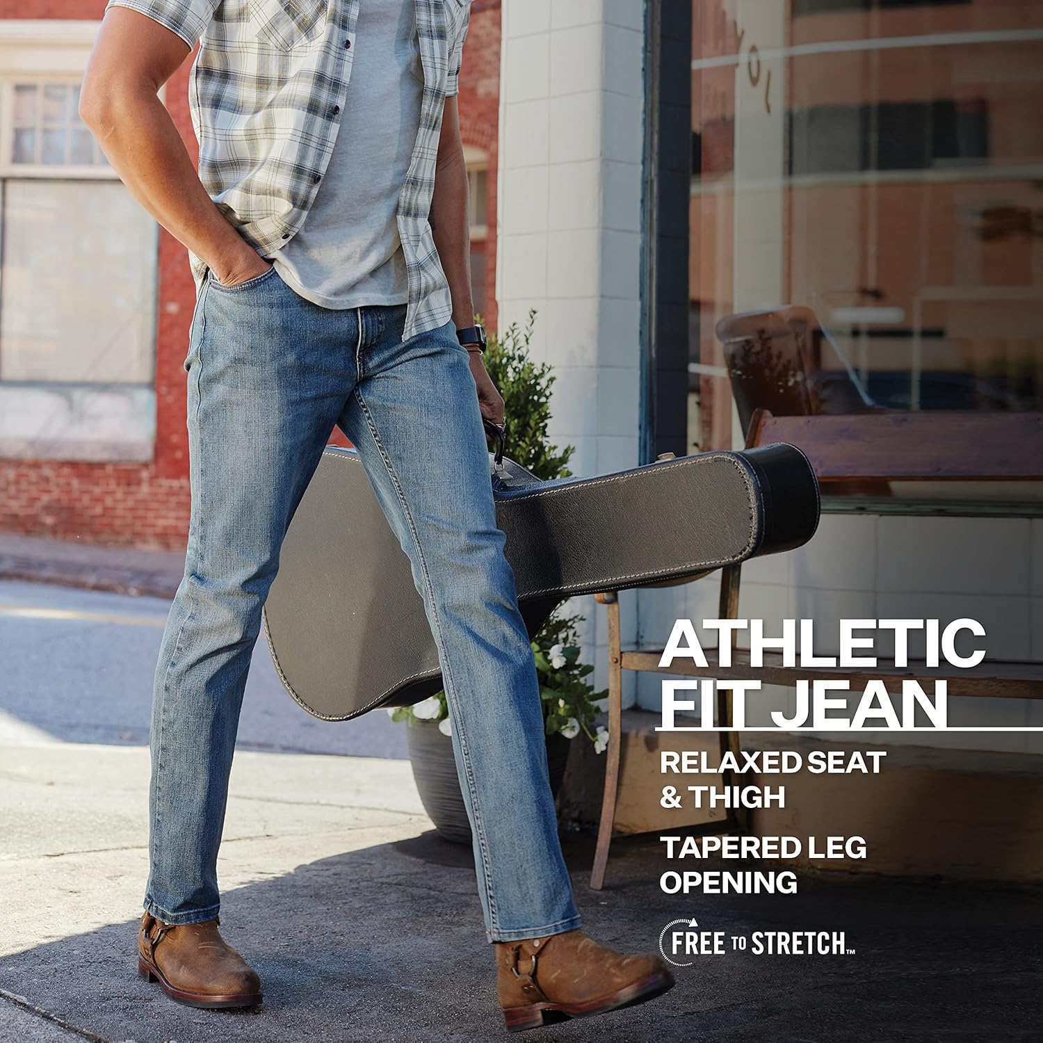 Wrangler Mens Stretch Fit Athletic Jeans