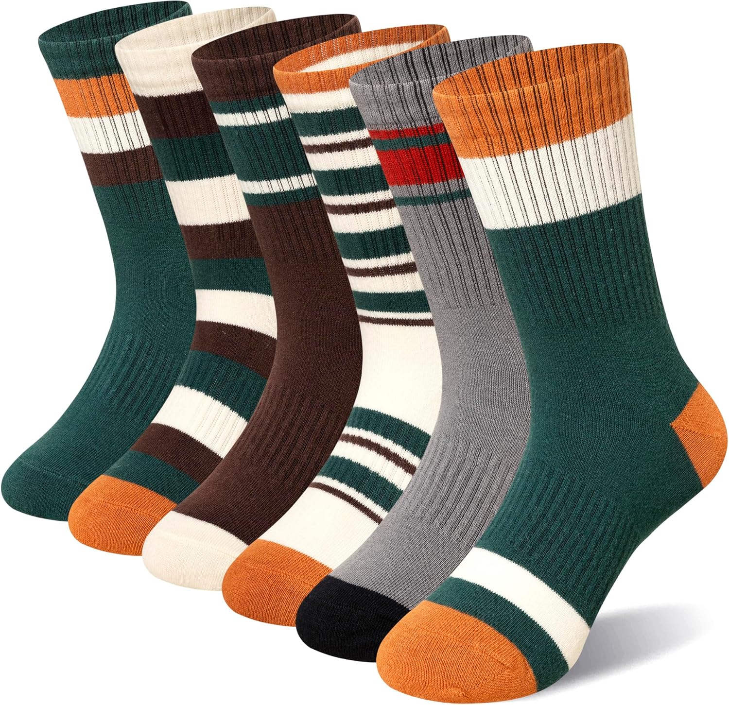 Eyean Kids Boys Basketball Sport Socks 6 Pairs
