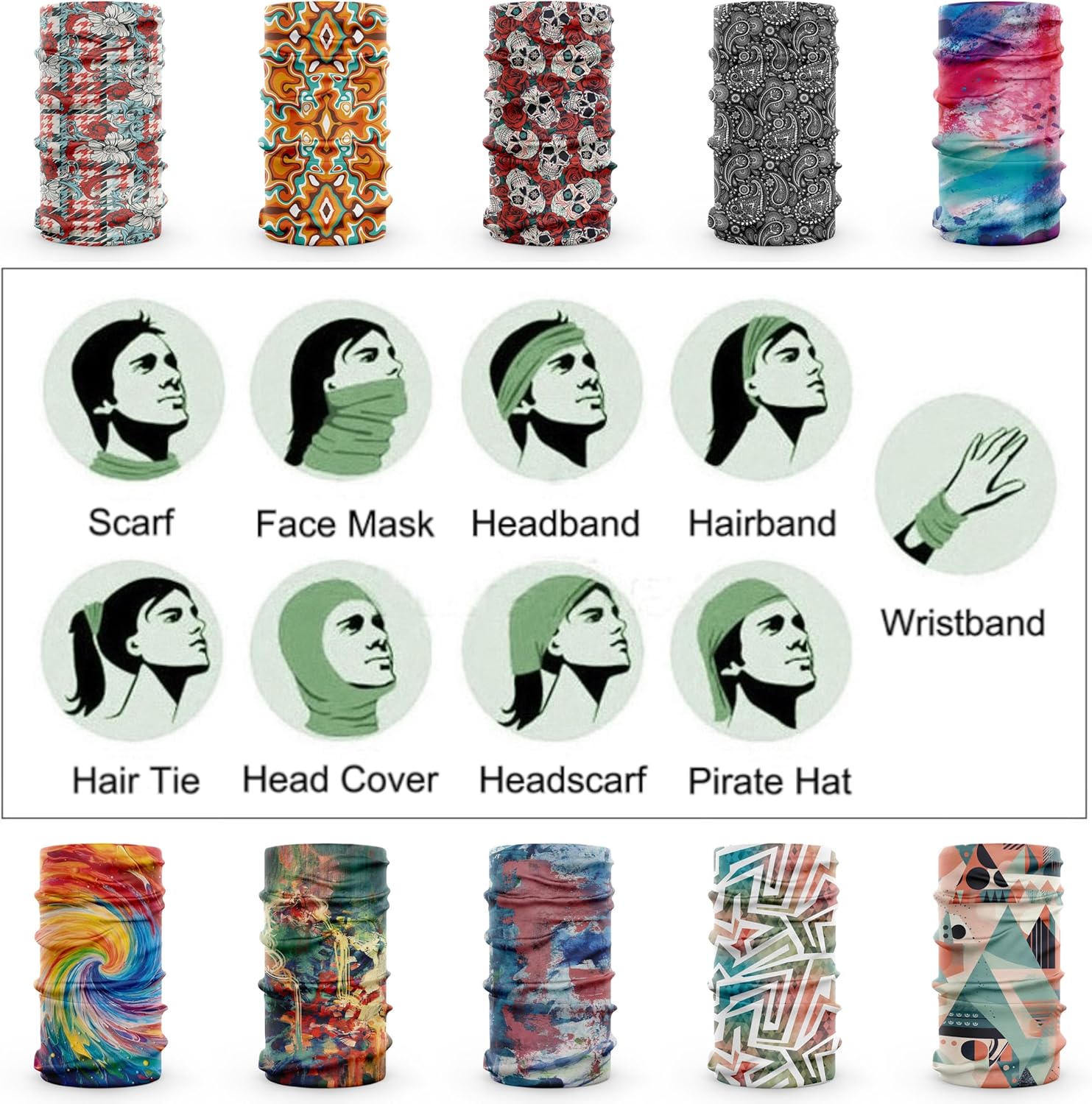 Davnkidom Magic Scarf Multifunctional Headwear