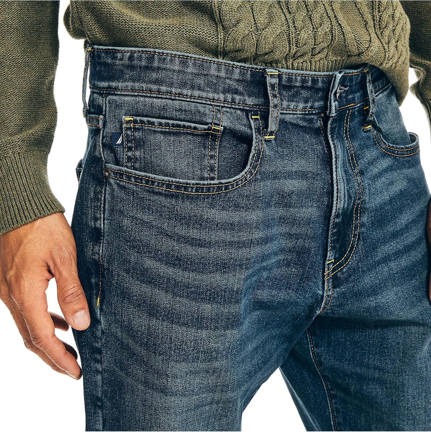Nautica Mens Relaxed Fit Denim Jeans for a Started Today