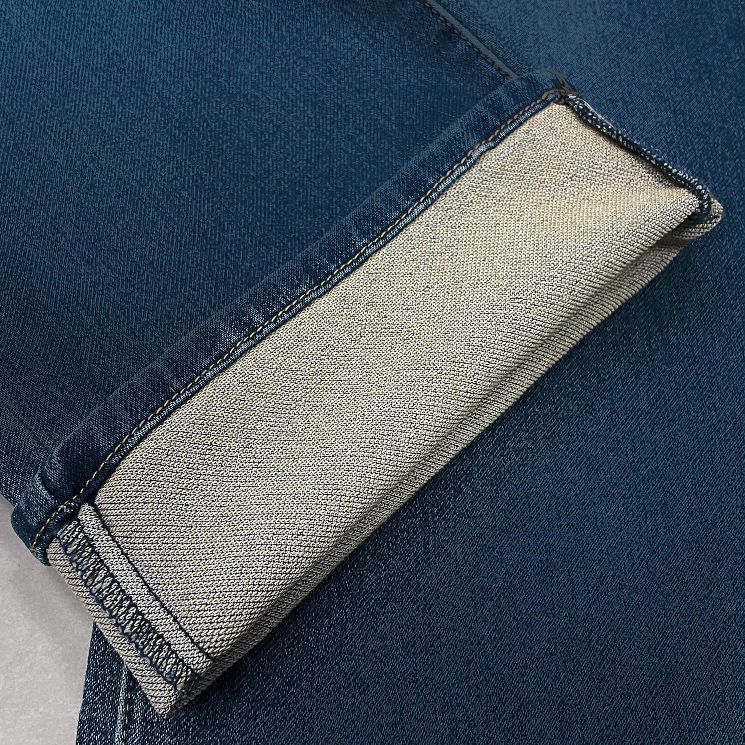 Mens Super Comfortable Straight Stretch Knit Jersey Denim Jean